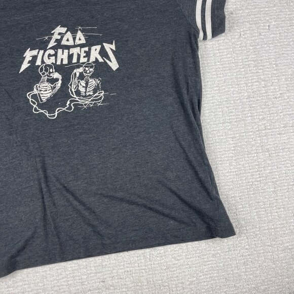 LAT Apparel Womens XL Graphic T-Shirt Charcoal Gray Foo Fighters Short Sleeve - Picture 5 of 16